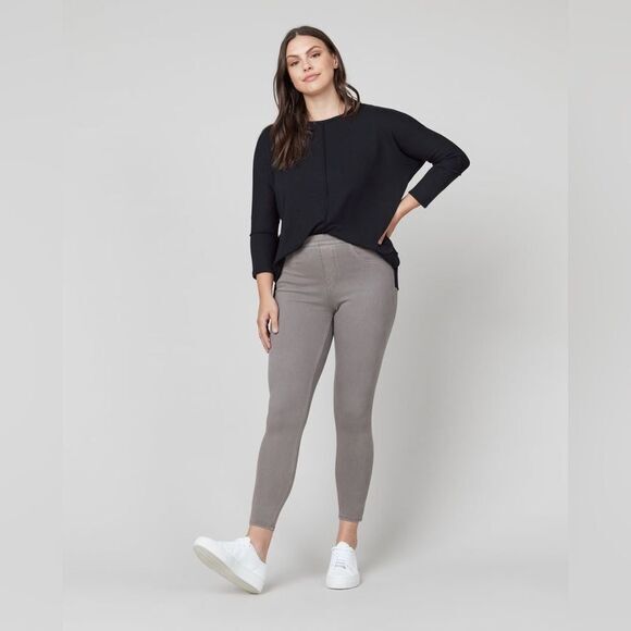 SPANX‎ Ankle Jean-ish Leggings Women's Medium Earthy Taupe Stretch Pants - Picture 1 of 15
